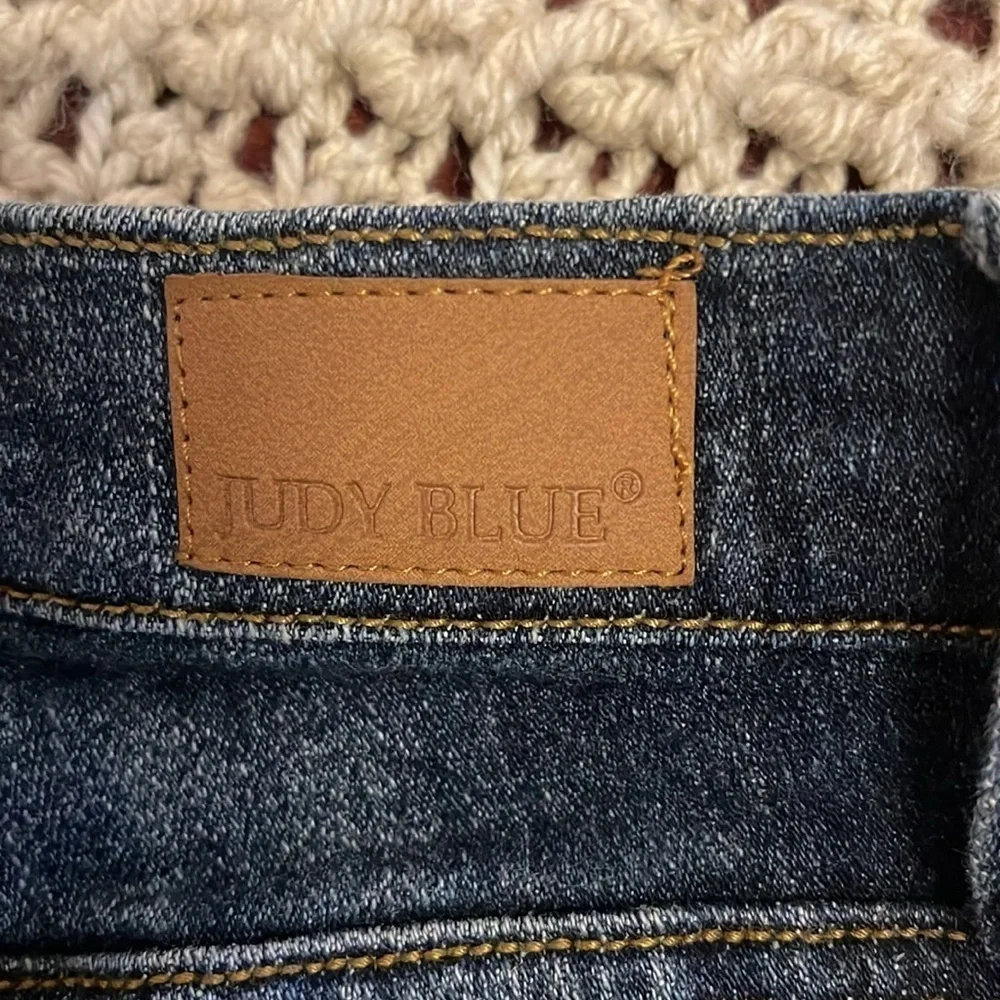 Judy Blue Womens Distressed Skinny Jeans Size XL 11/30 Dark Wash Cotton & Spande